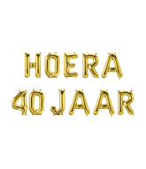 Gouden Ballonnen set Hoera 40 Jaar